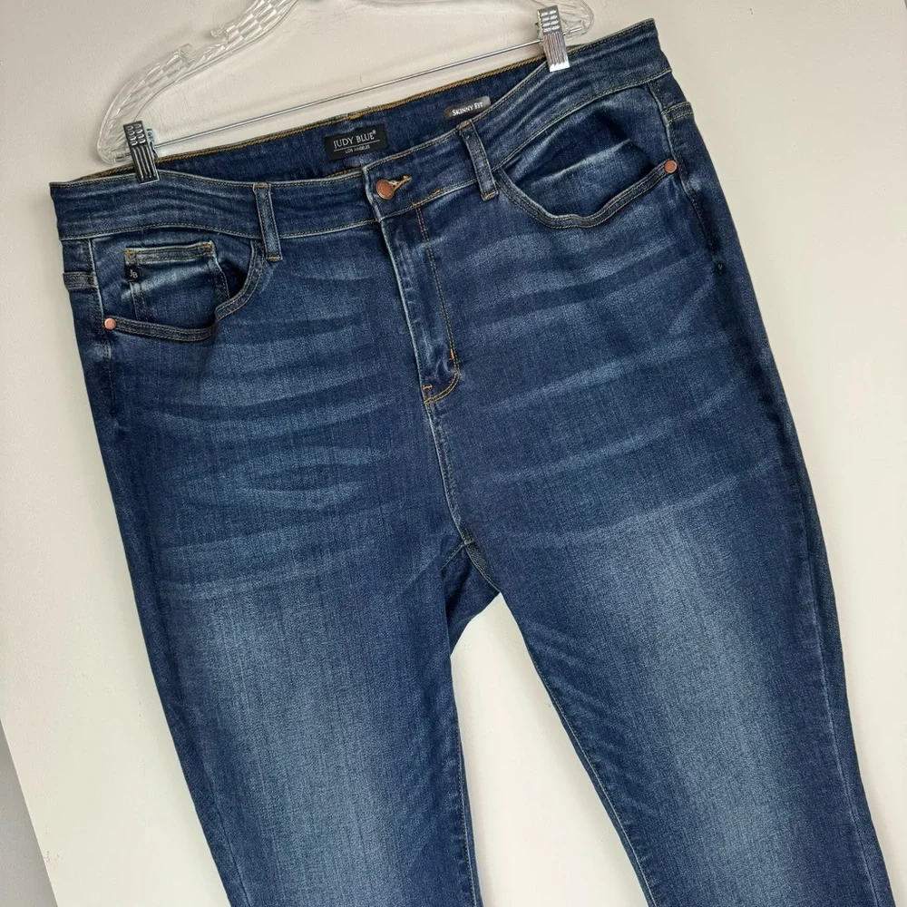 Judy Blue Skinny Fit Jeans Sz 20W Dark Wash Stretch